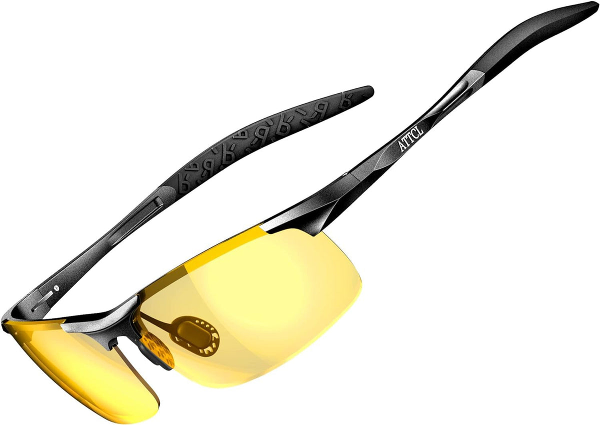 Men's Fashion Driving Polarized Sunglasses for Men - Al-Mg metal Ultralight Frame