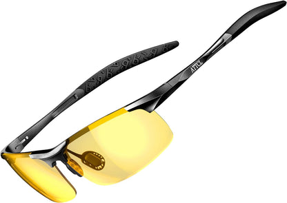 Men's Fashion Driving Polarized Sunglasses for Men - Al-Mg metal Ultralight Frame