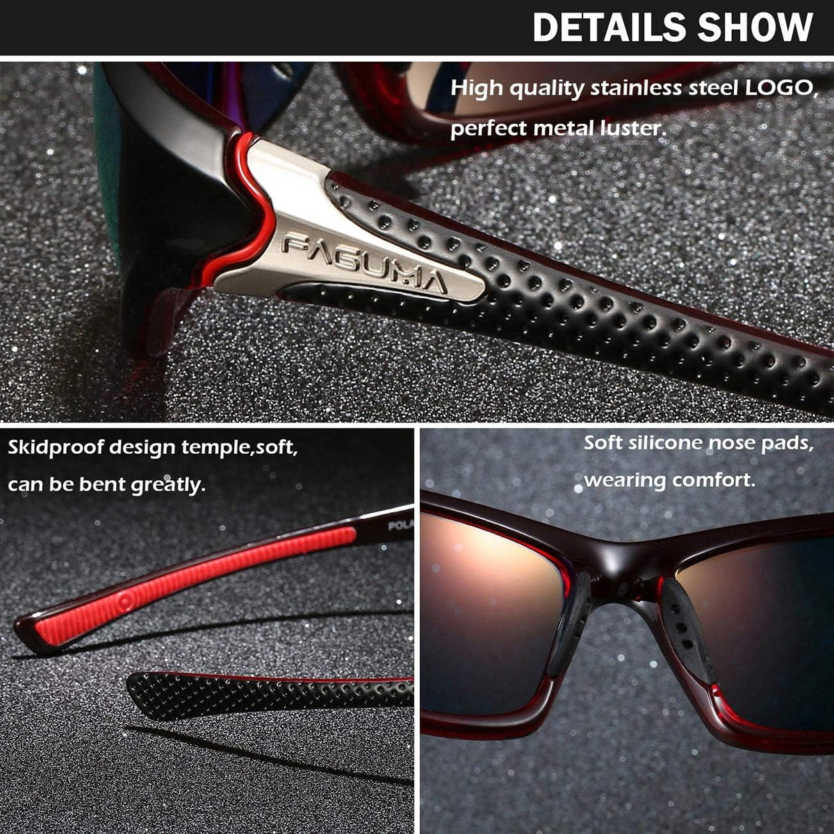 Sports Polarized Sunglasses for Men Cycling Driving Fishing UV400 Protection