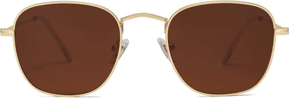Square Polarized Sunglasses for Men Women Classic Vintage Retro Style