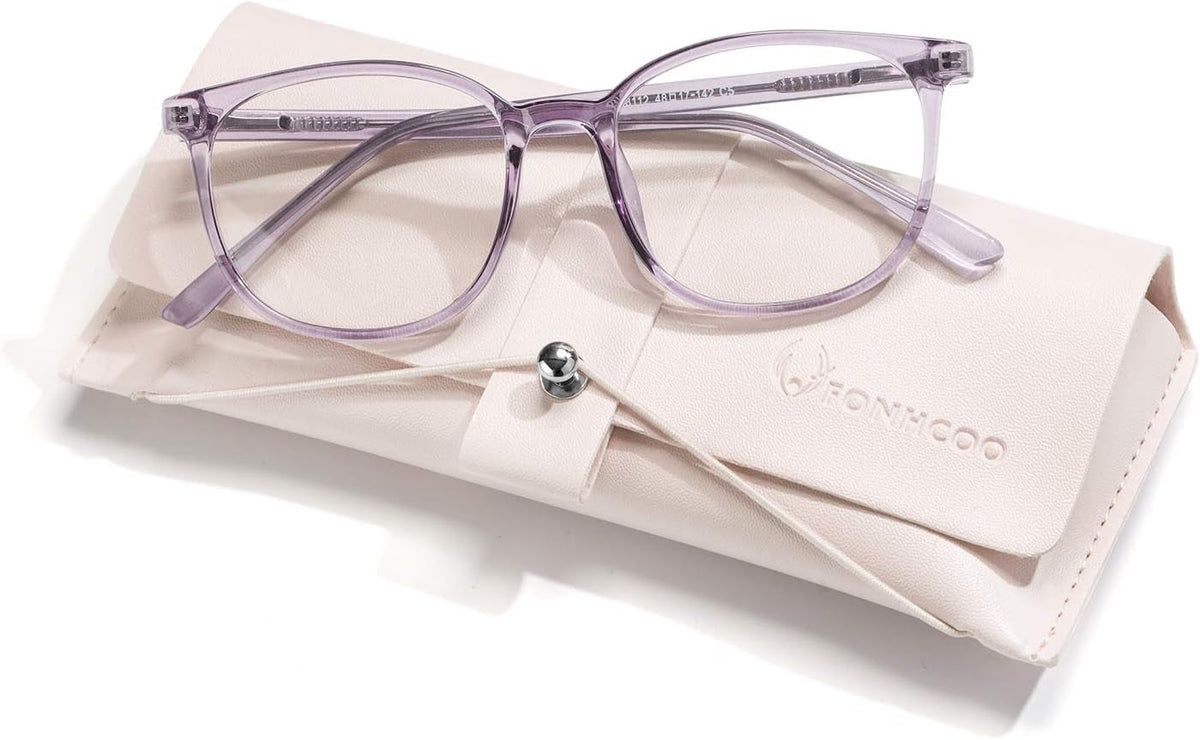 Blue Light Blocking Glasses Fashion Round TR90 Frame Transparent Eyewear Anti UV Computer Glasses for Women Men