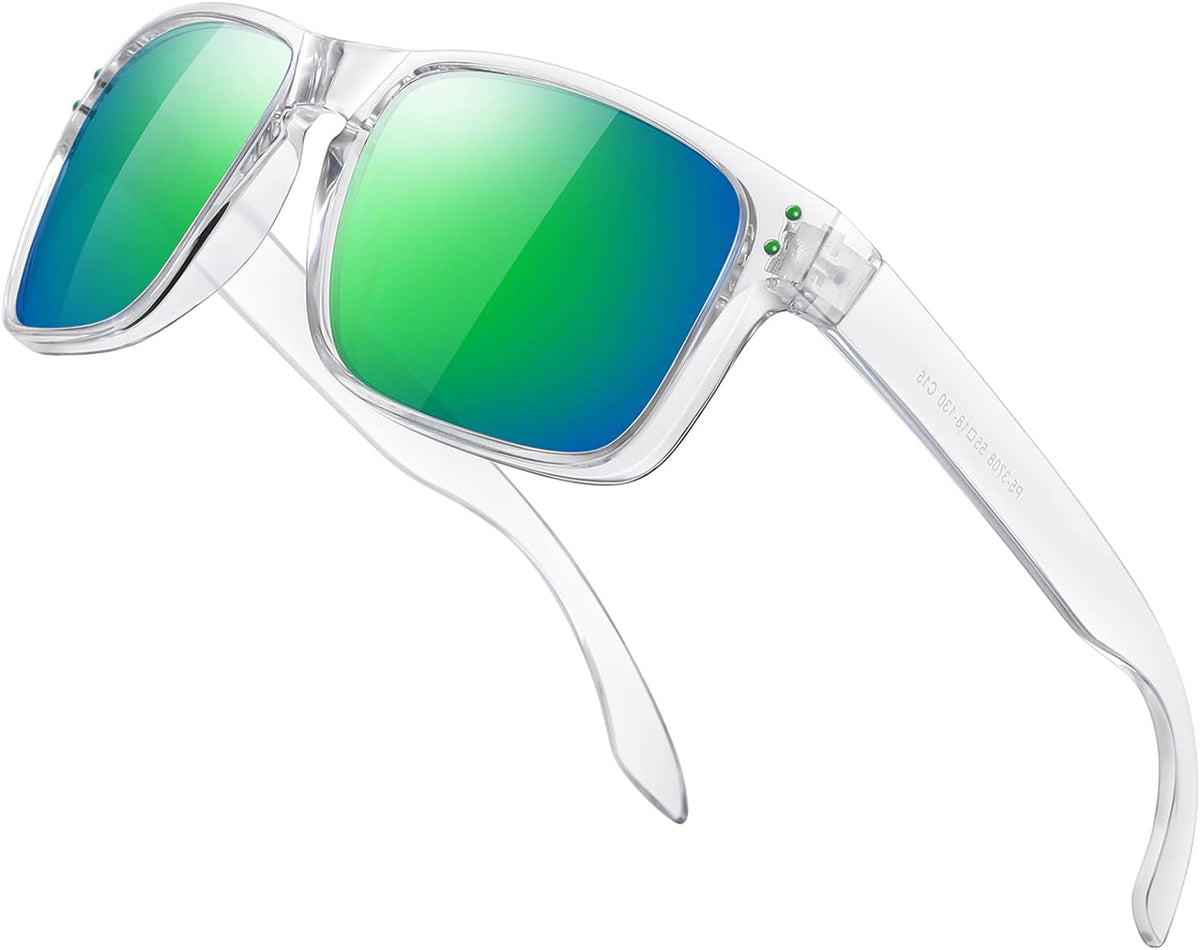 Polarized Sunglasses Men Womens - Retro Square Sun Glasses for Fishing Driving UV Protection