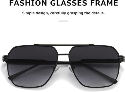 Polarized Sunglasses Womens Men Retro Oversized Square Vintage Shades Classic Large Metal Sun Glasses K1221