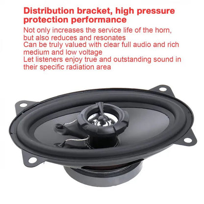 2Pcs 4 X 6 Inch Car Coaxial Speaker Hifi Audio Full Range Frequency Loudspeaker 2 Way 150W