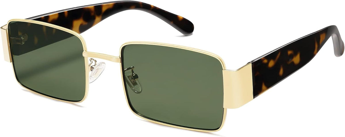Retro Fashion Rectangle Sunglasses Womens Mens Vintage Trendy Square Shades SJ1162