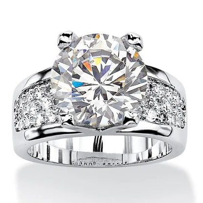 Trendy 4 Prong Setting 2 Ct Diamond Rings for Women Engagement Wedding Rings Proposal Gift