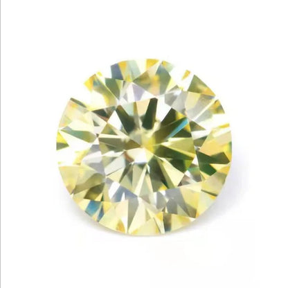 1ct Yellow Diamond Round Excellent Cut Loose Gemstone VS1 without GIA certificate 6.5mm