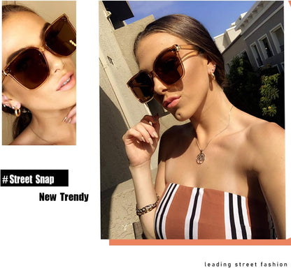 Retro Square Polarized Sunglasses Women Men Vintage Minimalist Shades B2600