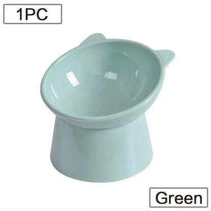 JJYY 1PC Pet Bowl High Base Feeding Cat Dog Bowl Protect Pet Spine Oblique Feeding Bowl Drinking Water Bowl Stonego Pet Supplies - Not include Food