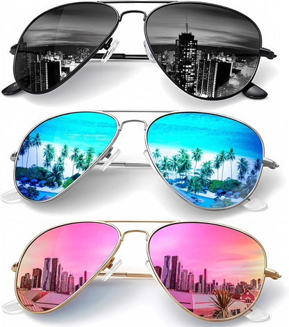 Classic Aviator Sunglasses for Men Women Driving Sun glasses Polarized Lens UV Blocking
