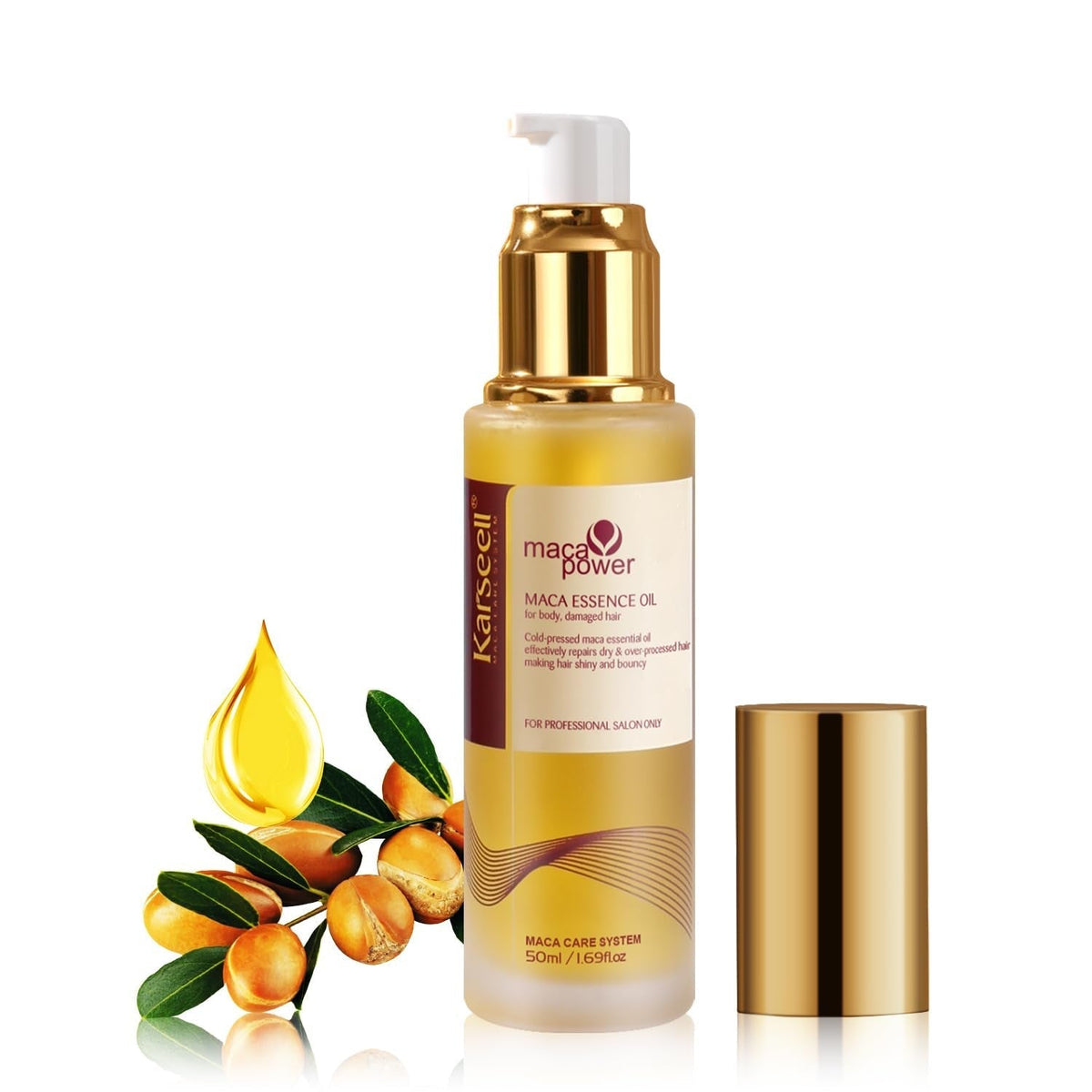 Moroccan Argan Oil for Hair Healing Cold Pressed Weightless Argan Oil Hair Serum for Dry Damaged Hair 50Ml