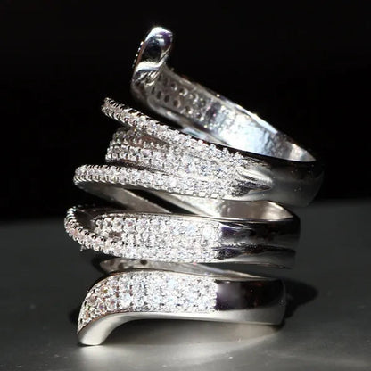 Luxurious  Silver Natural Gemstones White Sapphire Ring Wedding Birthstone Bride Flower Engagement Ellipse Leaves Ring Jewelry Size 6 7 8 9 10
