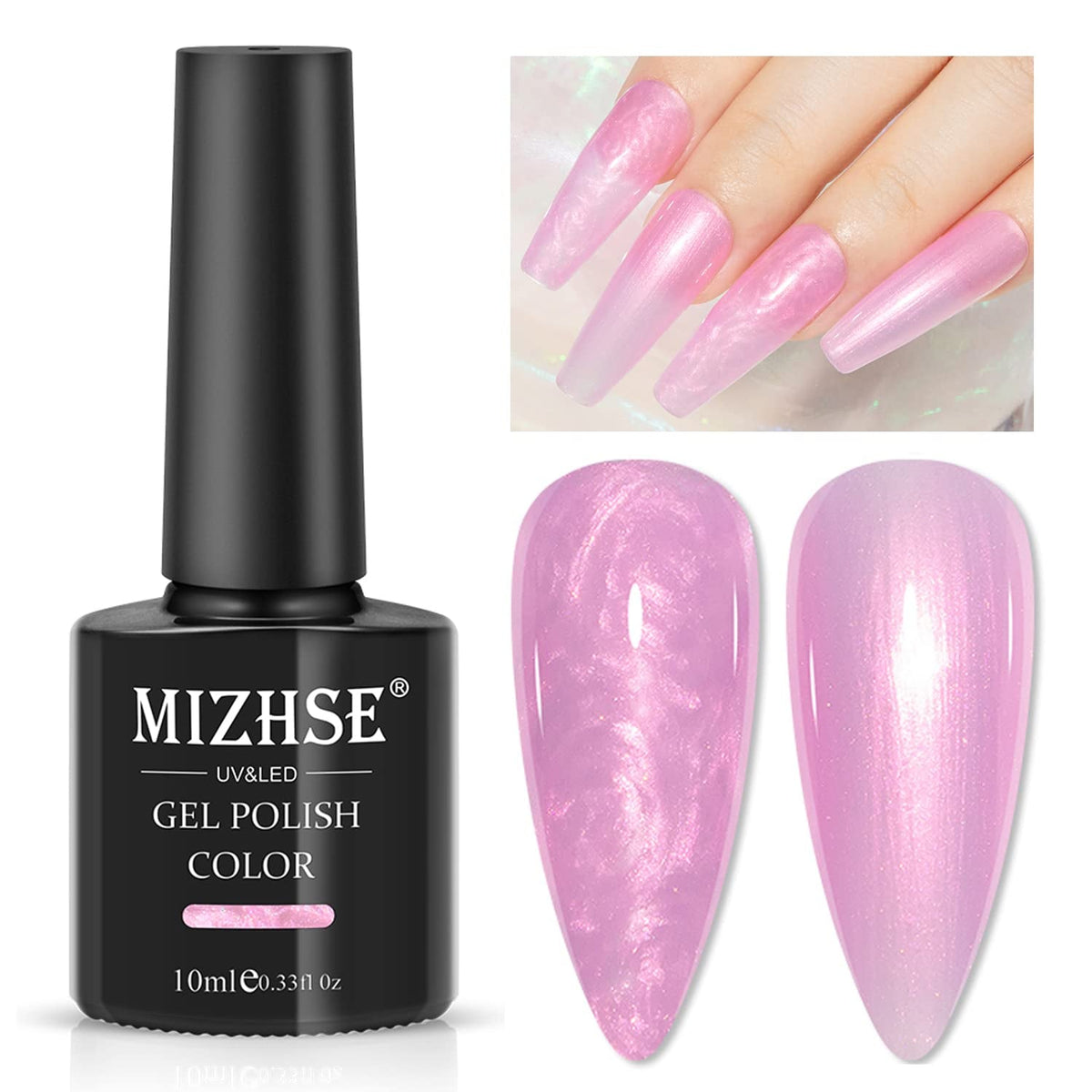 Pearl White Gel Nail Polish Mermaid Shimmer Glitter Drawing Gel Polish Shell Thread UV LED Nail Gel Polish For Home DIY Nail Salon