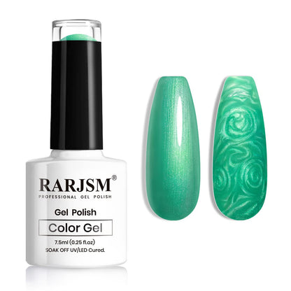 Pearl Gel Nail Polish, Glitter Drawing Gel Polish Shimmer Mermaid Nail Gel Soak Off UV Gel for Salon Home DIY Manicure Use