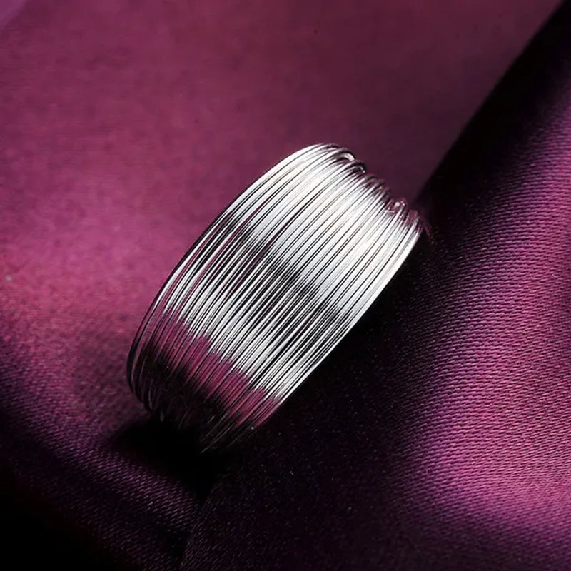 New 925 Sterling Silver Multi-line Rings for Women Adjustable Fashion Wedding Engagement Party Gifts Charm Jewelry