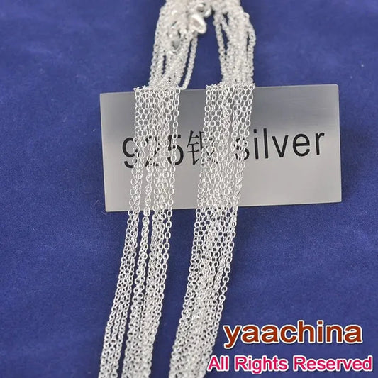 18Inch 30PCS 925 Sterling Silver "O" Necklace Jewelry Silver 925 Jewelry Necklaces Chains 18" ROLO Chain Necklaces Wholesale