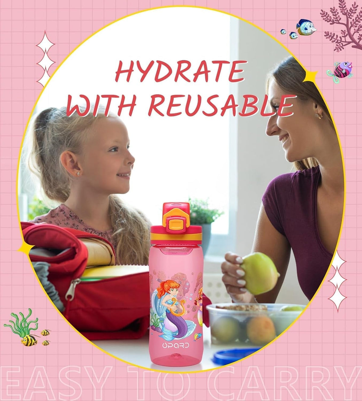 Sports Water Bottles 20 Oz BPA Free Leak Proof Tritan Plastic Bottle Flip Top