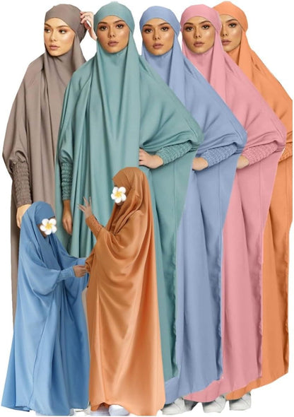 Women Muslim Dress Ramadan One Piece Prayer Garment Hijab Hooded Abaya Dubai Islam Robe African Turkey Caftan