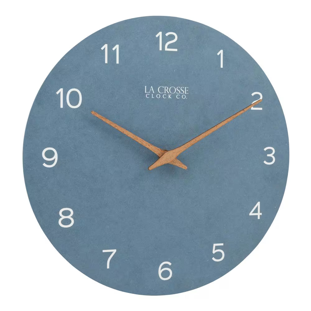 12 In. Blue Tahoe Quartz Analog Wall Clock