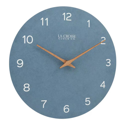 12 In. Blue Tahoe Quartz Analog Wall Clock