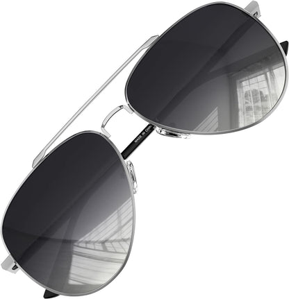 Aviator Sunglasses for Men Women Polarized Driving Classic Shades - UV 400 Protection with Accessories 60MM