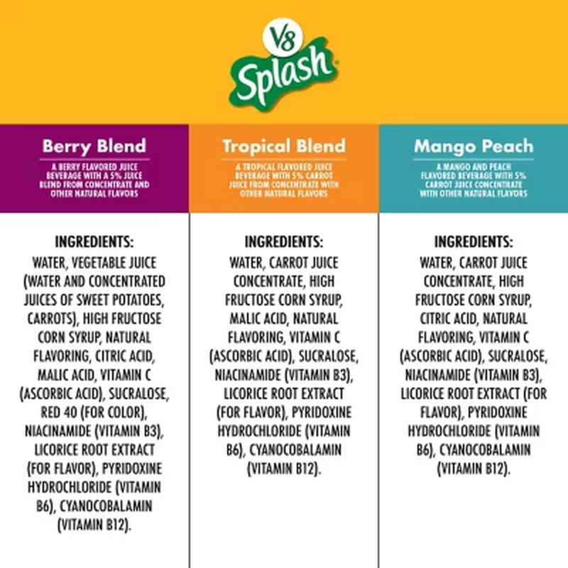 V8 Splash Variety Pack 12 Fl. Oz., 18 Pk.
