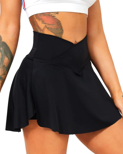 Women Tennis Skirts with Pockets High Waisted Golf Skirts Athletic Skorts Pleated Mini Skirt Workout Sport Pickleball