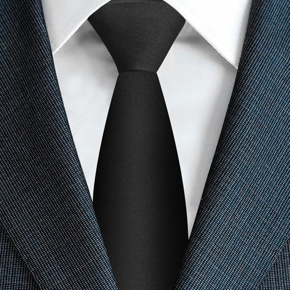 Men'S Ties Solid Pure Color 3.15" (8CM) Necktie Plain Formal Black Ties for Men