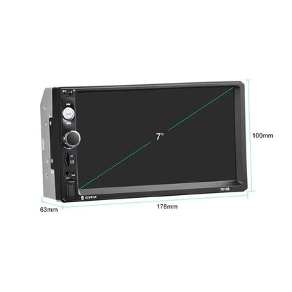 2 Din 7" HD Touch Screen Digital Display Car Multimedia Player Audio Stereo Radio Autoradio Car MP5 Player with Bluetooth USB FM Support Mirror Link Rear View Camera Connection