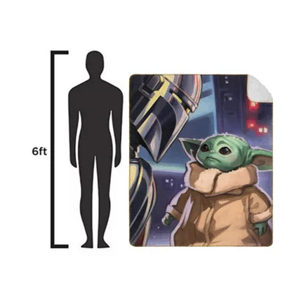 Star Wars: the Mandalorian Cloud Sherpa Throw Blanket, 50" X 60", Various Designs