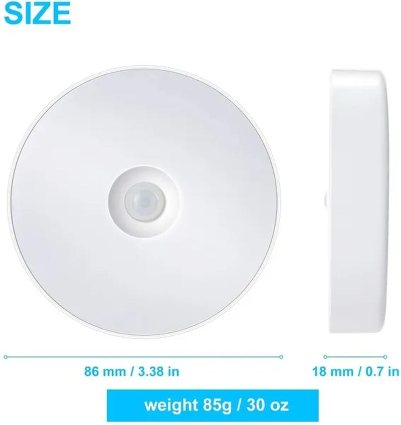 Rechargeable USB Motion Sensor Night Light Smart Motion Detection LED Closet Cabinet Lights LED Emergency Recharging Lights for Bedroom Kitchen Hallways Bathroom for Halloween Christmas Birthday Family Party Making Atmosphere Lights (1/2/3/6 Pack)