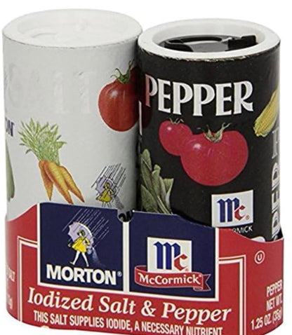'S 4 Oz. Salt and Mccormick 1.25 Oz. Pepper Shakers 2 Bundles