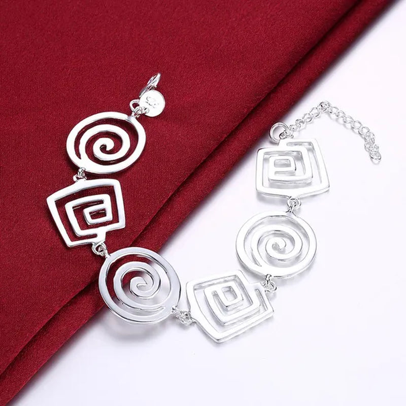 925 Sterling Silver Jewelry Sets Fine Retro Thread Earrings Bracelets Neckalce for Women Fashion Party Wedding Gifts