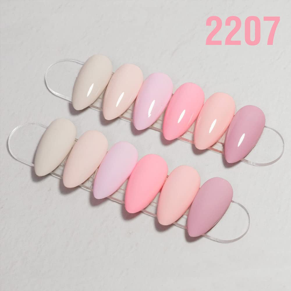 VENALISA Hema-Free Pink Gel Nail Polish Set- 6 Colors Popular Nude Pink Gel Polish Kit, Soak off LED Nail Lamp Light Pink Gel Manicure Kit DIY at Home Salon Gifts for Women Girls