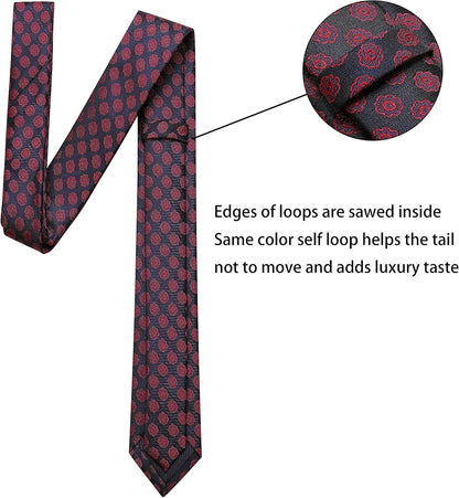 4 Packs Skinny Neckties for Men Boys, 2.35'' Wide Slim Ties in Different Textured Style Mixed Set