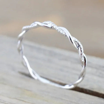 Twisted Shape,Diamond Wedding Band ,FULL Eternity Ring,Engagement Ring,Stacking
