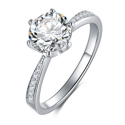 925 Silver Smart 2.0 Carat Moissanite Ring