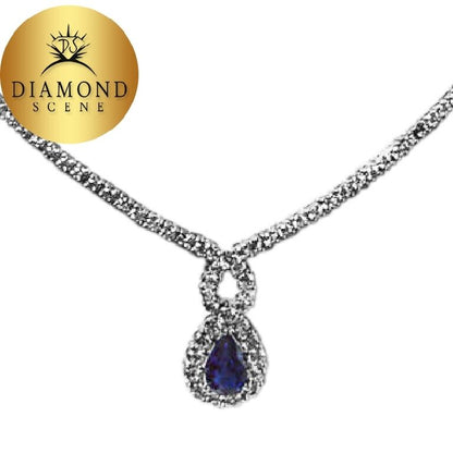 SAPPHIRE BLUE PEAR SHAPE 8.80X 4.80X 3.11MM DIAMOND ROUND