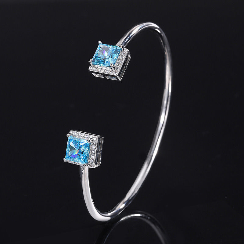 Fashion Simple Silver High Carbon Diamond Bracelet