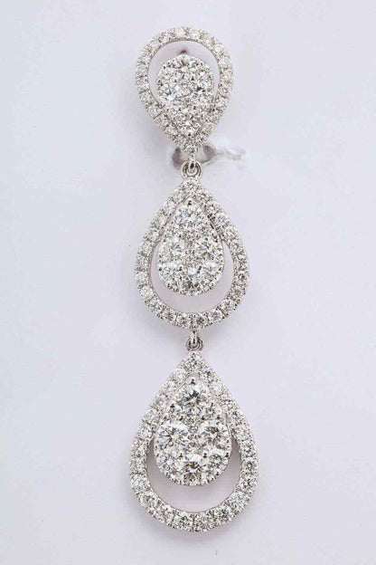 Diamond Dangle Drop Earrings