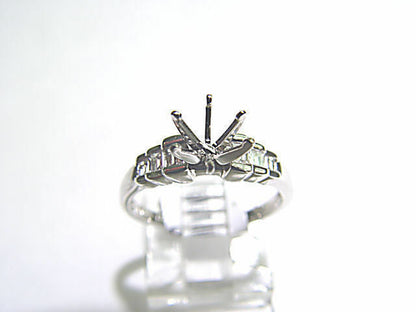 DIAMOND 6 BAGUETTE SHAPE SETTING 6 PRONG SET FOR A 8.3MM STONE