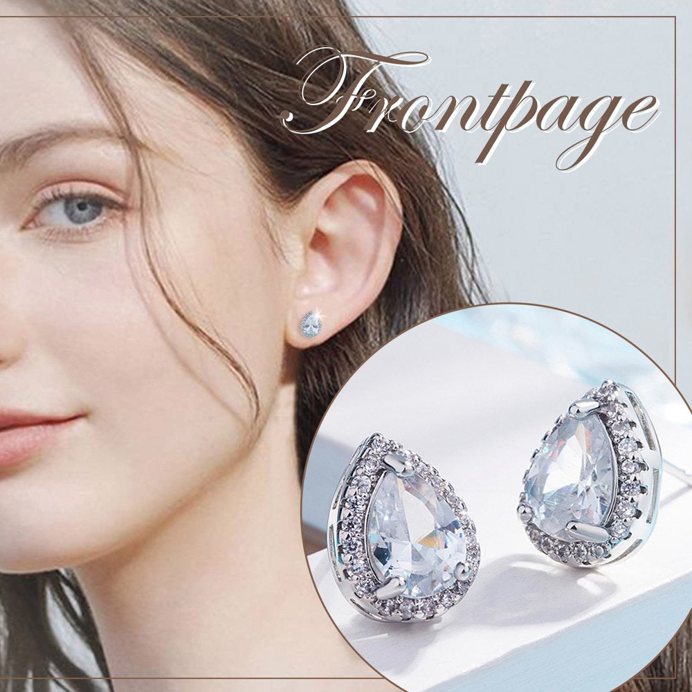 Inlaid Earring Minimalist Jewelry Gift Diamond Metal Ladies Vintage Flash Earrin
