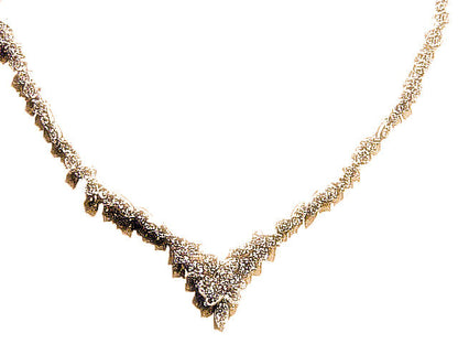 DIAMOND ROUND BRILLIANT SHAPE PRONG SET NECKLACE WHITE GOLD 10.85CT TOTAL WEIGHT