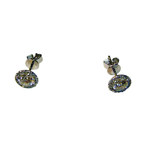 DIAMOND ROUND BRILLIANT SHAPE SET STUD HALO SET DIAMOND