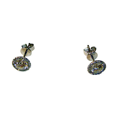 DIAMOND ROUND BRILLIANT SHAPE SET STUD HALO SET DIAMOND
