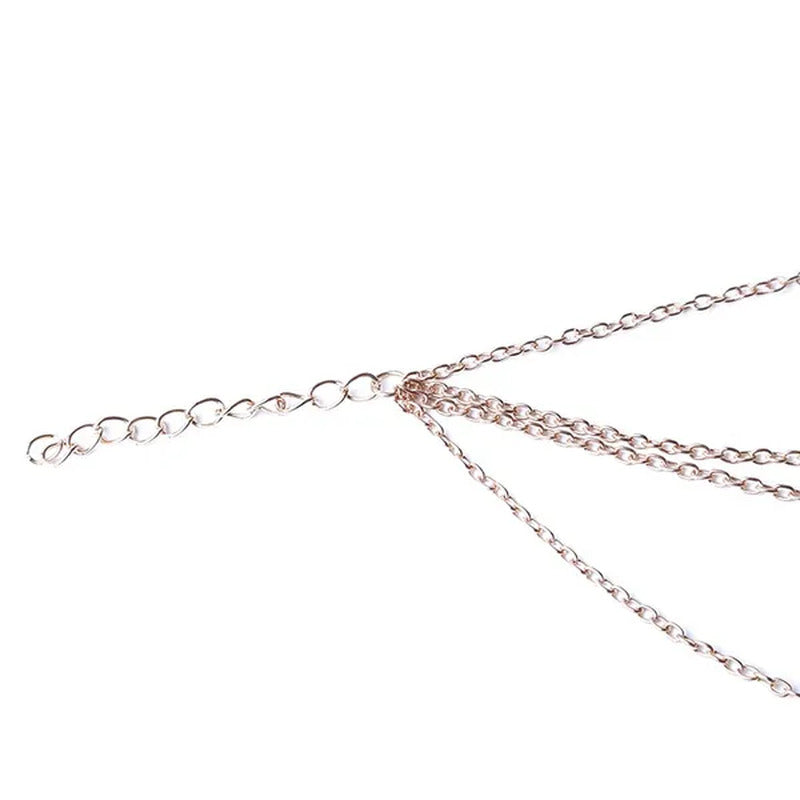 1 PC Fashion Celebrity Chain Tassel Crystal Bracelet Slave Finger Ring Hand Harn