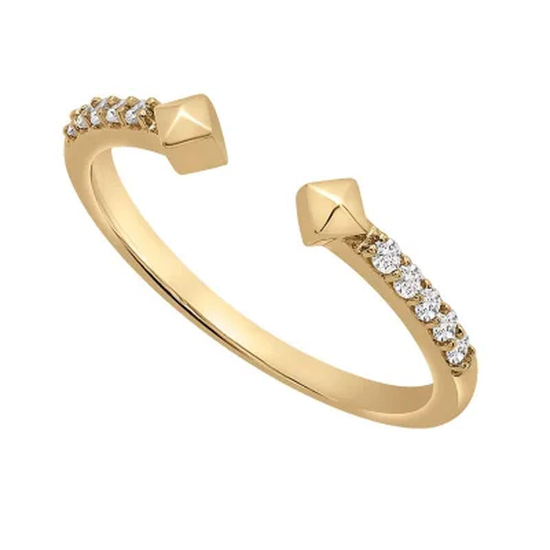 0.10 CT. T.W. Diamond Rhombus Open Ring in 14K Gold (I, I1)
