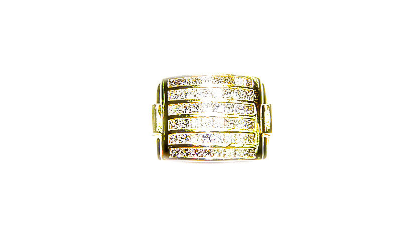 DIAMOND 48 PRINCESS SHAPE 6 ROW SET CHANNEL SET MENS DIAMOND RING DIAMOND BAND