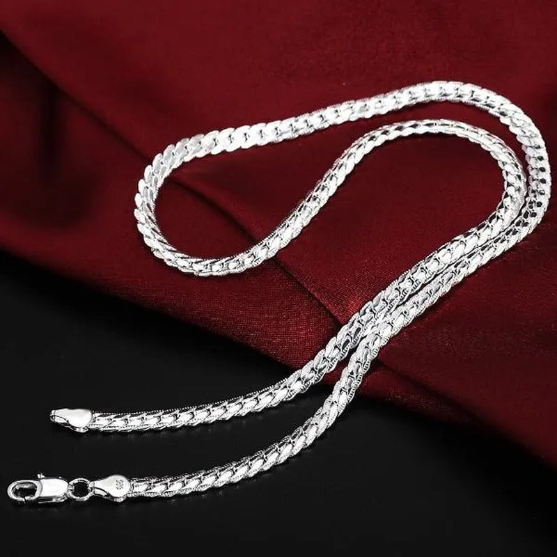 8/16/18/20/24Inch 18K Gold/925 Sterling Silver Luxury Brand Design Noble Necklac