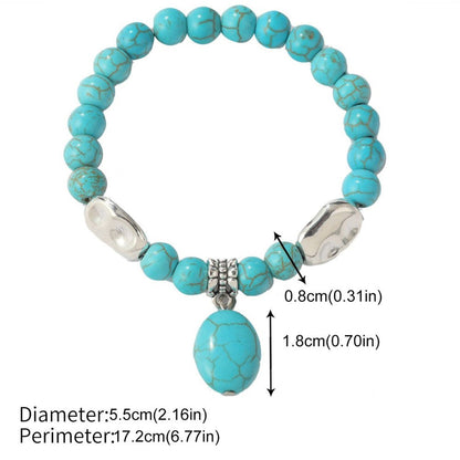 Red Bracelet for Protection Beaded Women'S Bracelet Set Boho Ethnic Vintage Turq